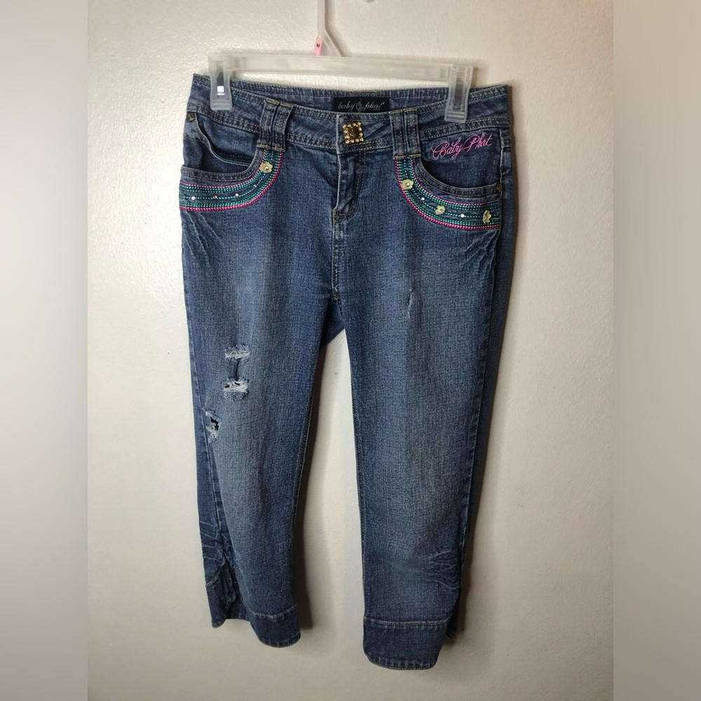 Baby Phat Jean Capri Pants Girl Size 16 Y2K Vintage